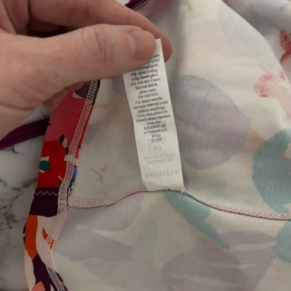 Athleta Daybreak Tropic Triangle Tankini Top M Tall